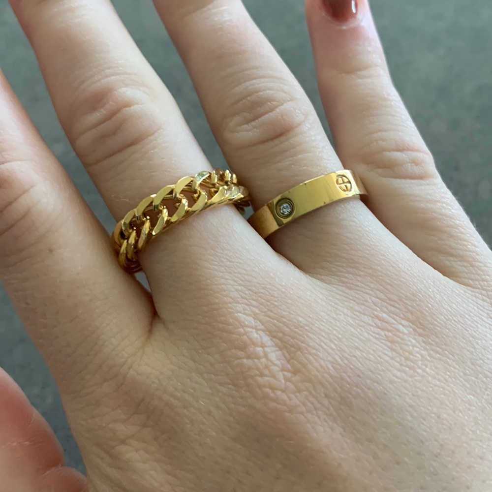 Chain link and stone ring sold together!